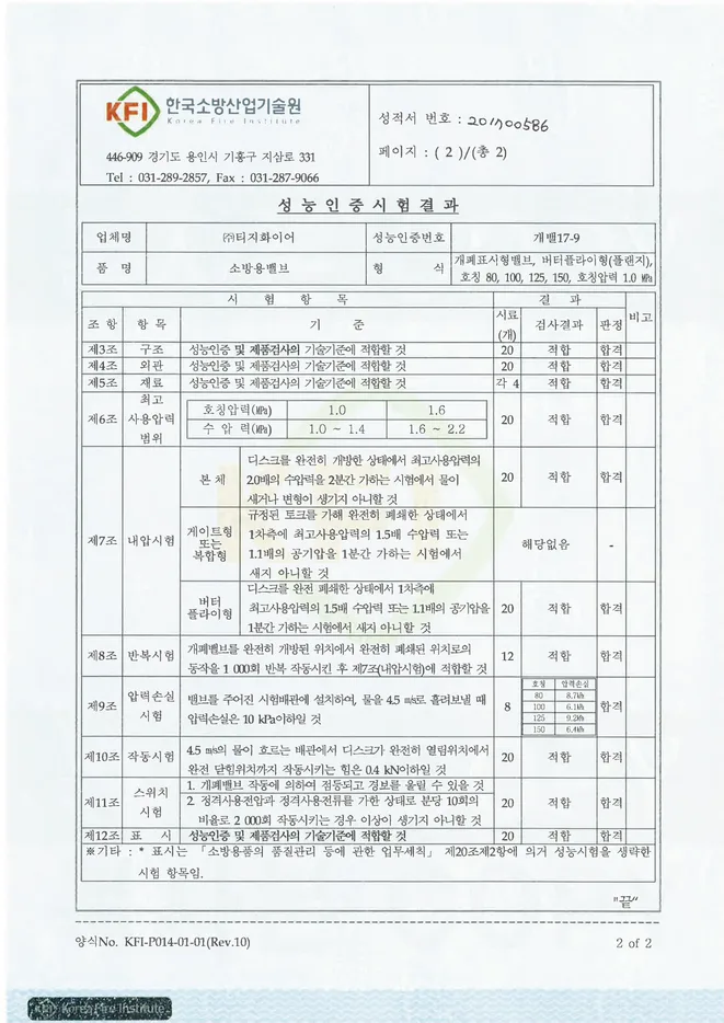 Flange Butterfly Valve Approval drawings & certificates 3